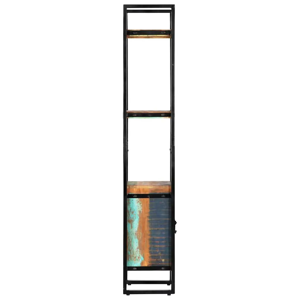 Reclaimed Wood Bookshelf Distinctive 45x30x171 cm Storage Cabinet with Shelves