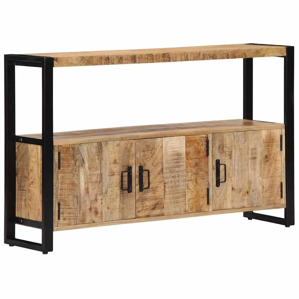 Side Cabinet 120x30x75 cm Solid Mango Wood Brown Sideboard Storage Furniture