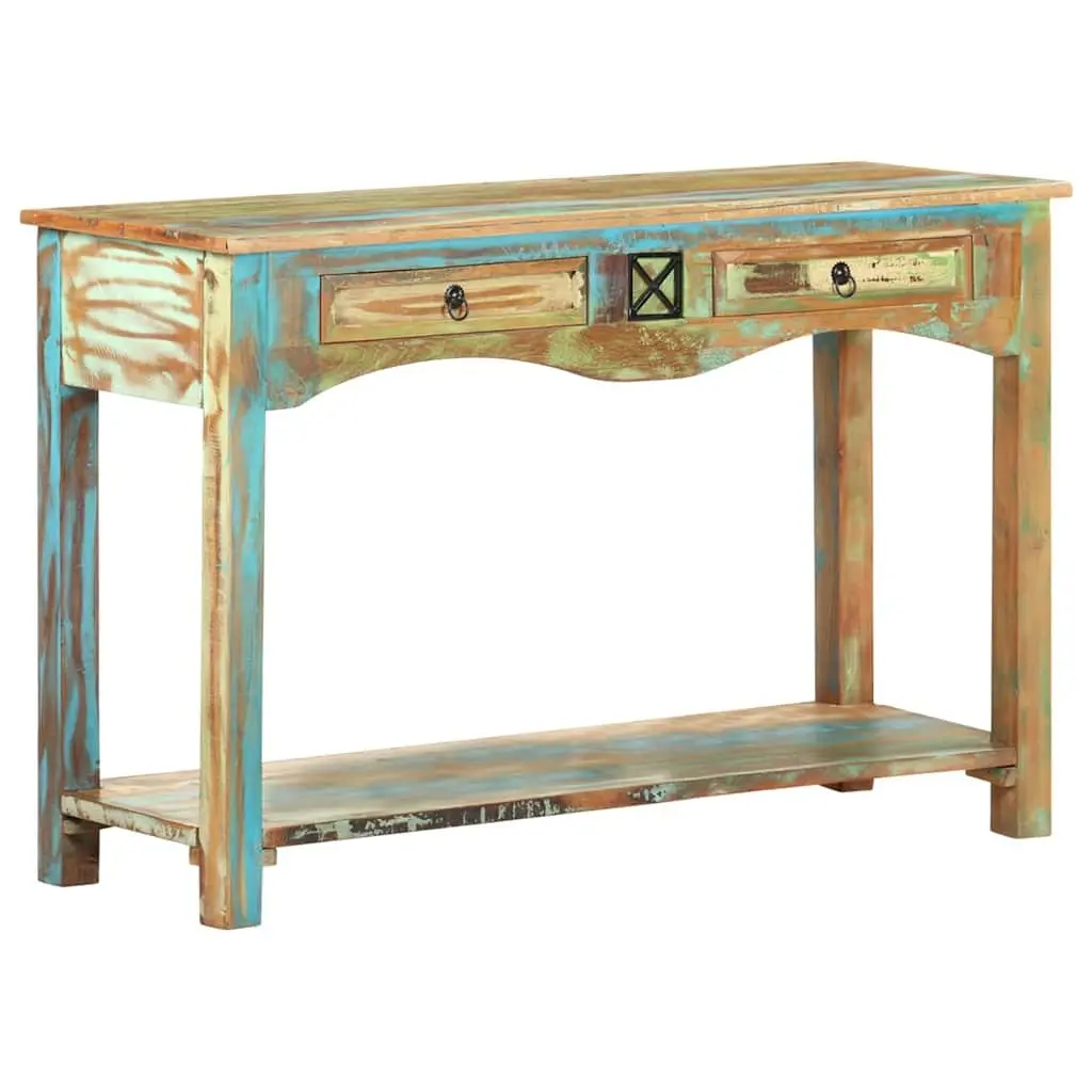 End Table Console Cabinet 120x40x75cm Solid Reclaimed Wood Drawers Shelf