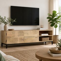 Friendly Antique-Style TV Cabinet 145x30x41 cm Brown