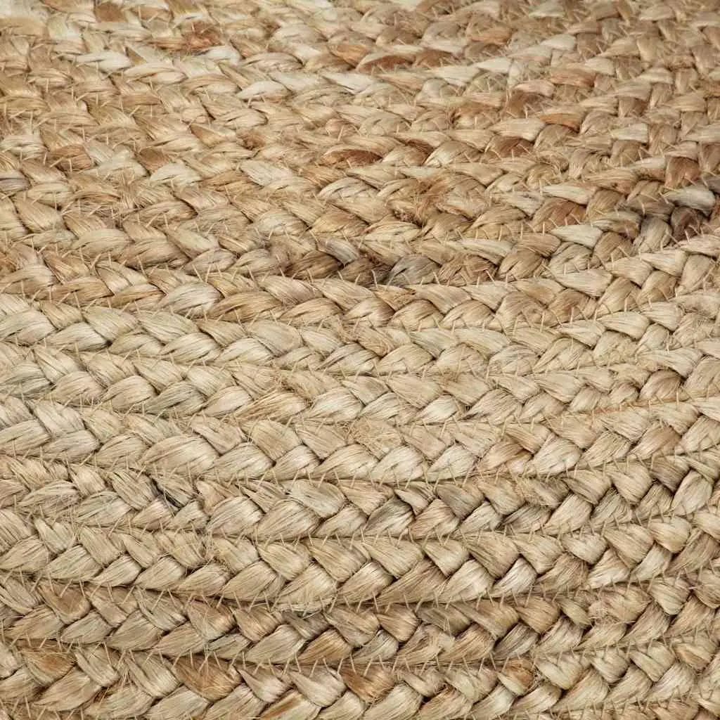 Handmade Pouffe Footstool 40x45 cm Brown Jute Braided Comfortable Home Decor