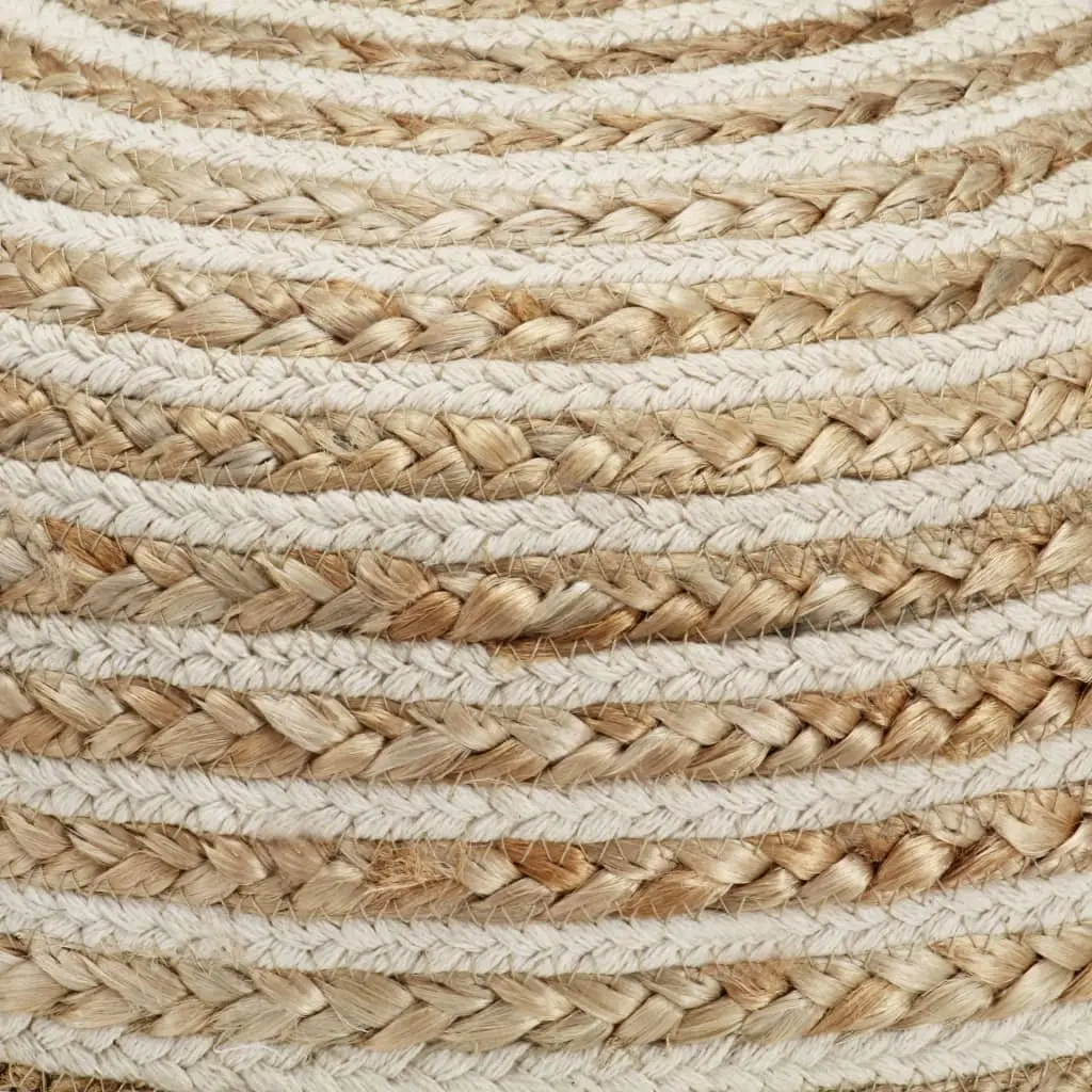 Handmade Jute Pouffe Footstool Braided Ottoman Foot Rest Home Decor 40x45cm