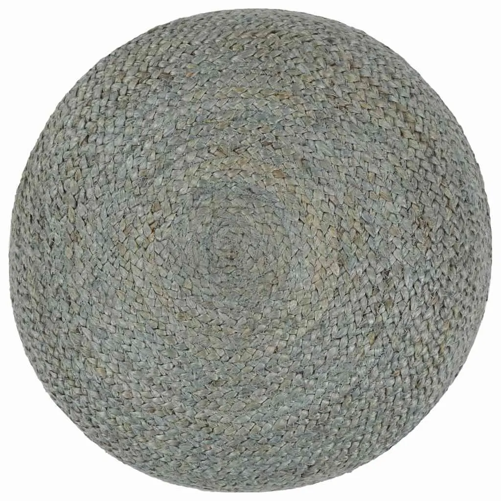 Handmade Jute Pouffe Footrest Olive Green 45x30cm