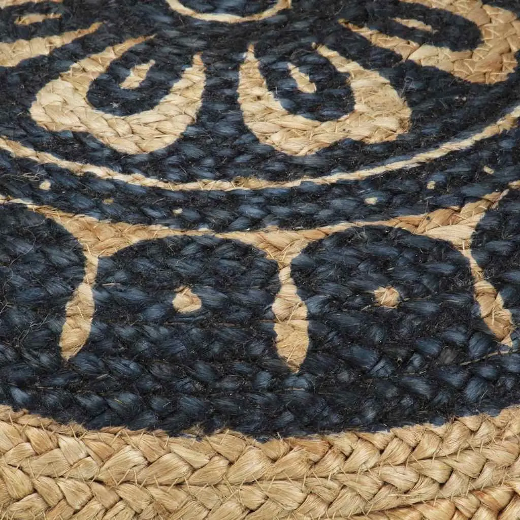 Pouffe Footstool Handmade Braided Jute 45 x 30 cm