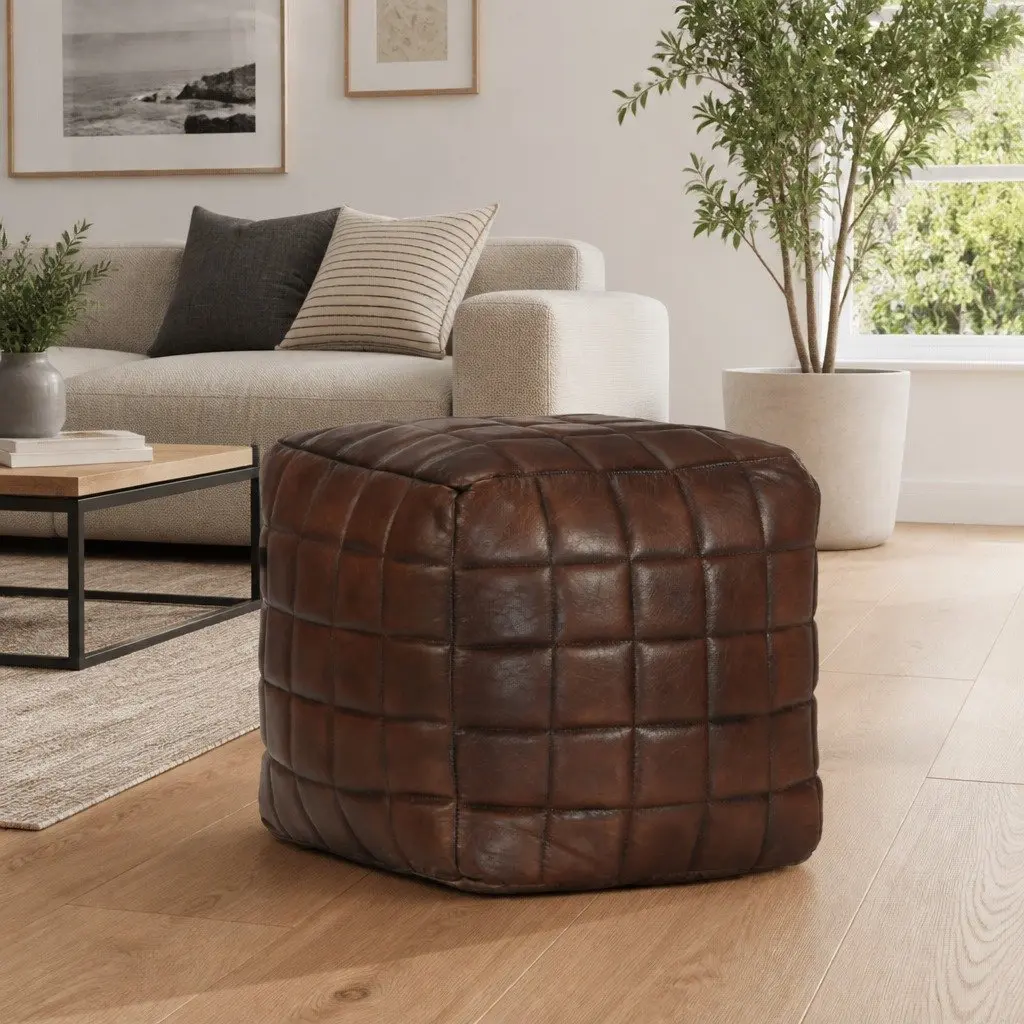 Pouffe Footstool Ottoman Seat Cube Modern Home Furniture Relaxation Comfort
