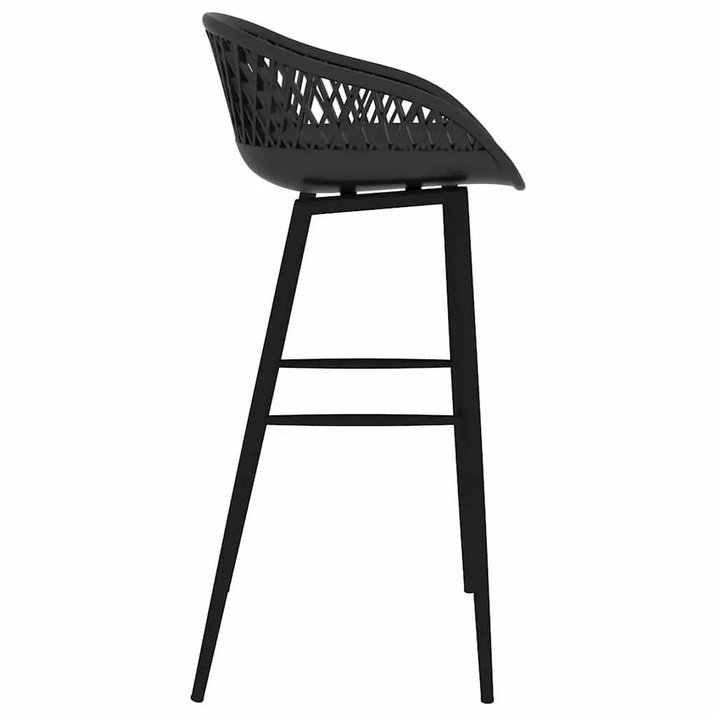 Bar Stools Set 4 pcs Black Counter Chairs Pub Seating Kitchen Dining Furniture