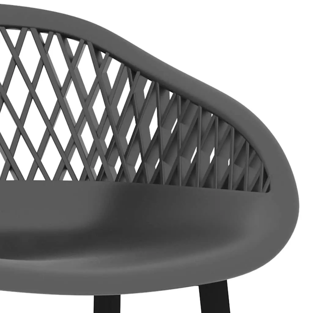 Bar Stools Grey Mesh Seat Backrest 4 Piece Set