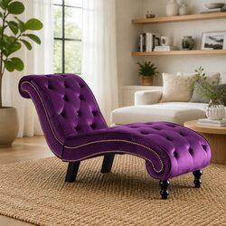 Find Your Comfort with a Purple Velvet Chaise Lounge