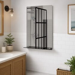 Your Stylish 40x60cm Wall Mirror with Shelf Awaits