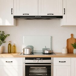 Kitchen Backsplash Splashback 70x40cm Tempered Glass Transparent Wall Protection