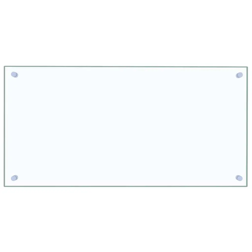 Tempered Glass Kitchen Splash Guard 80x40 cm Transparent Heat Resistant Backsplash