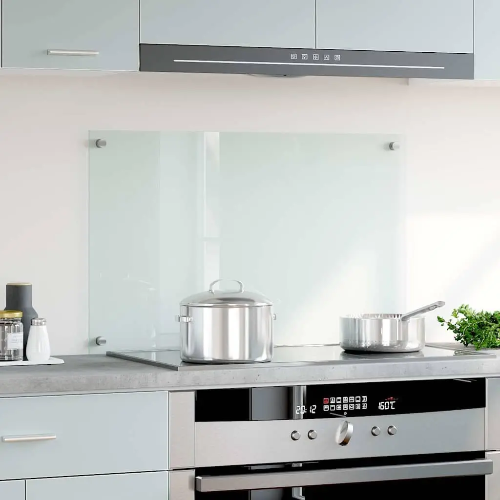 Tempered Glass Kitchen Backsplash Splashboard 80x50 cm Transparent Wall