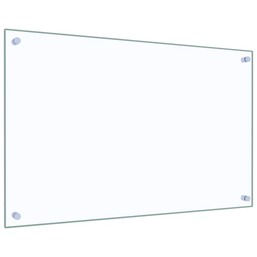Tempered Glass Kitchen Backsplash Splashboard 80x50 cm Transparent Wall
