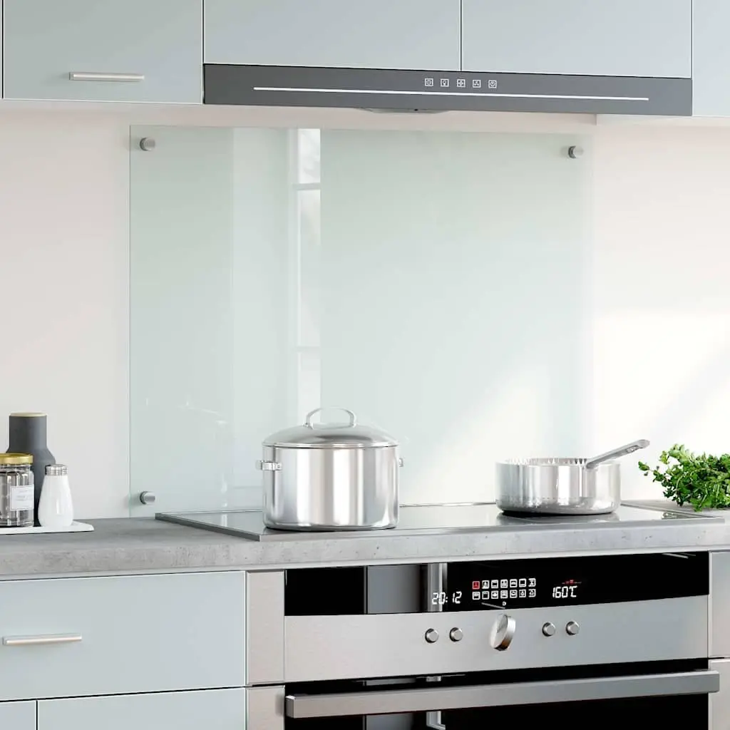 Kitchen Backsplash Splashback Tempered Glass Transparent 80x60cm Wall Protection