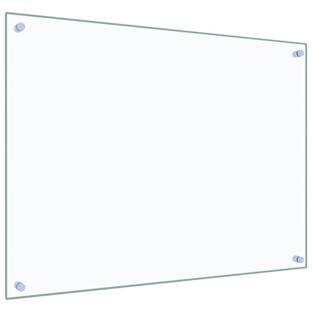 Kitchen Backsplash Splashback Tempered Glass Transparent 80x60cm Wall Protection