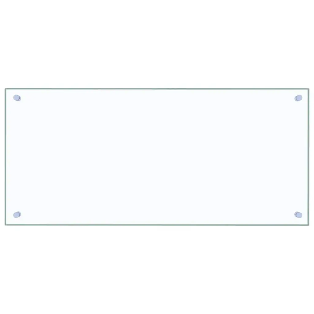 Kitchen Backsplash Splashback Tempered Glass Transparent 90x40cm Heat Resistant