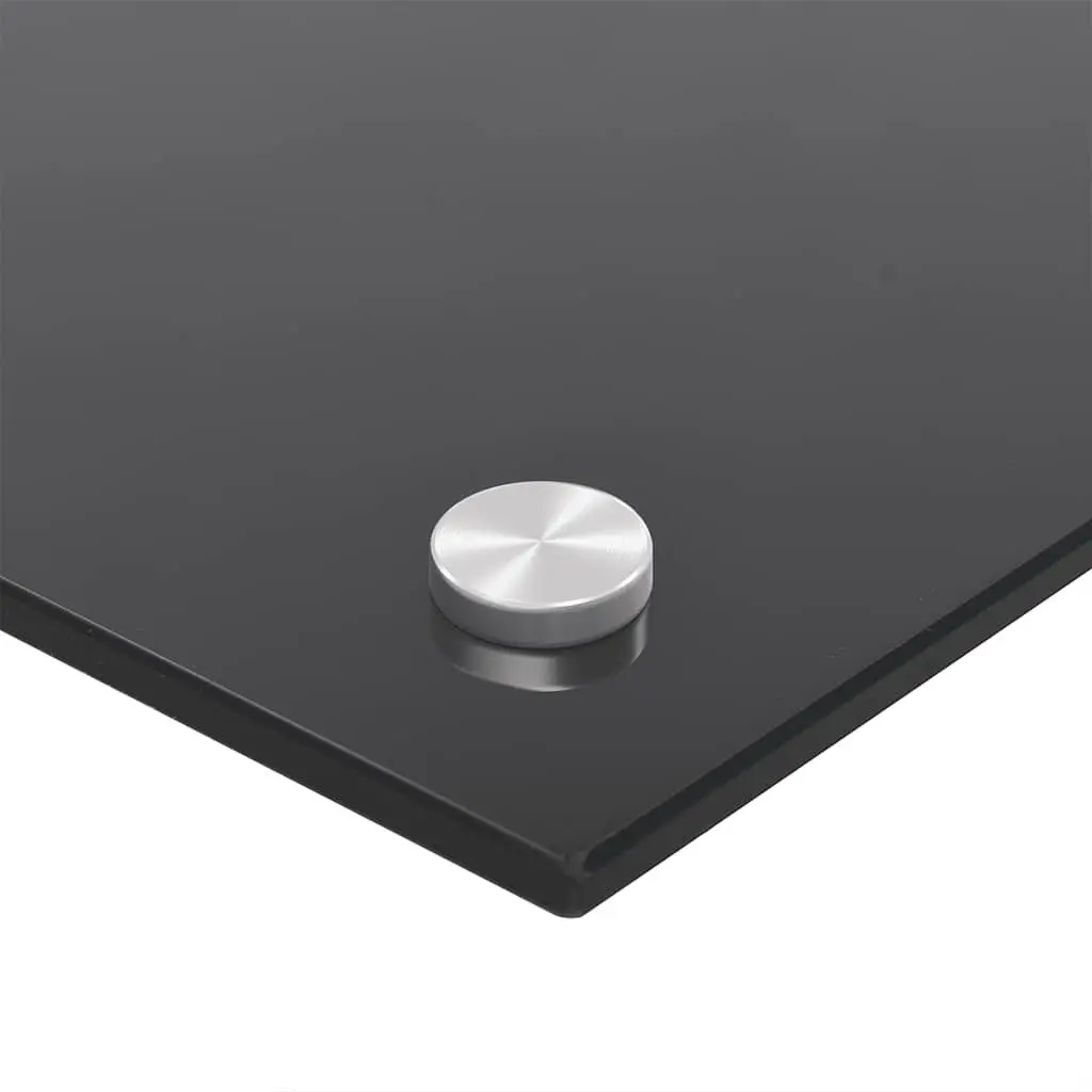 Kitchen Backsplash Tempered Glass Splash Guard 70x50 cm Black Heat Resistant
