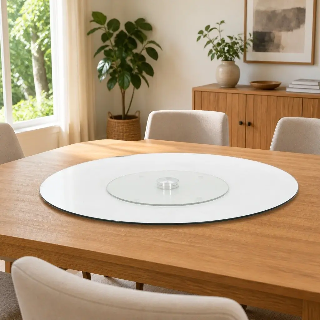 60cm Rotating Serving Plate in Glass