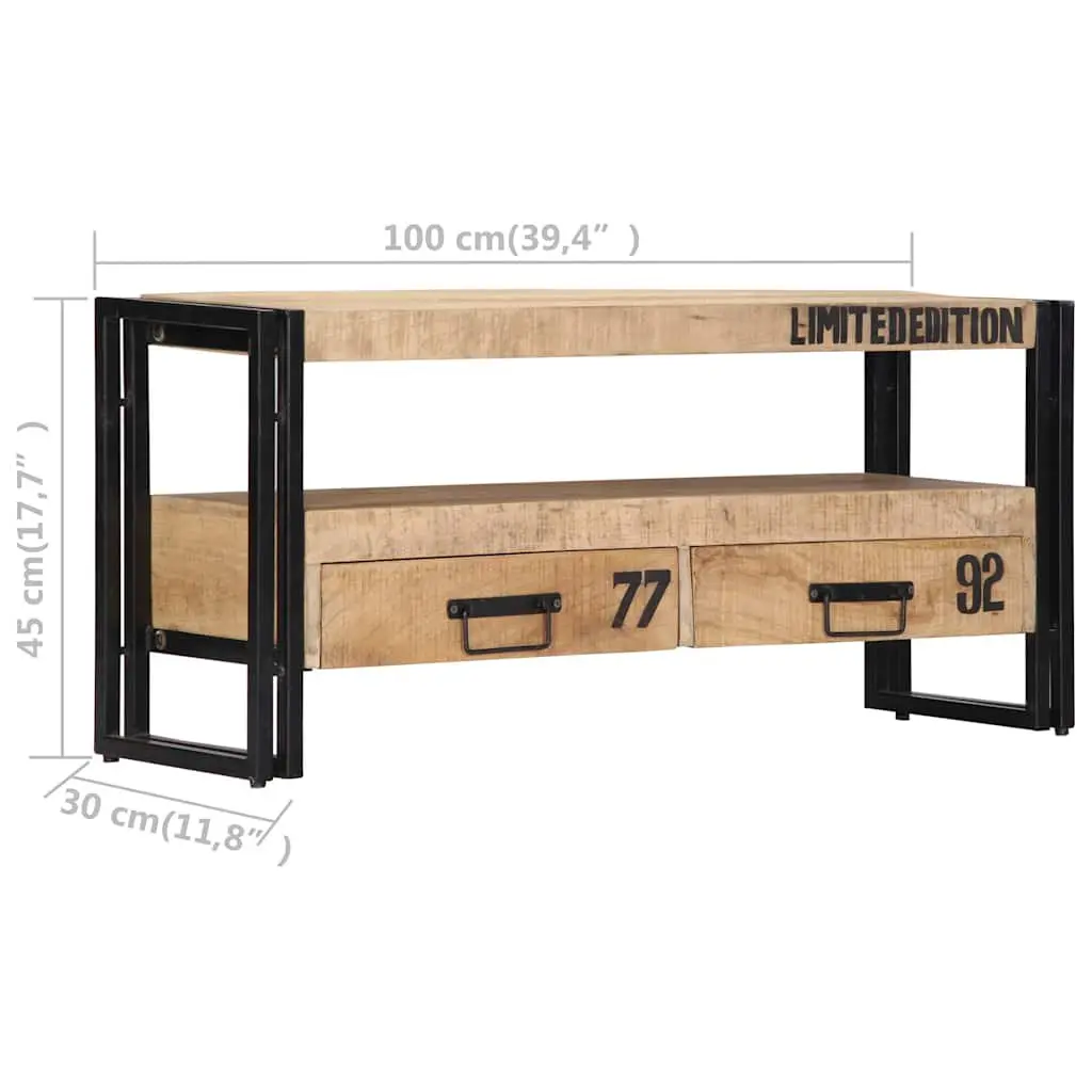 TV Cabinet in Solid Mango Wood