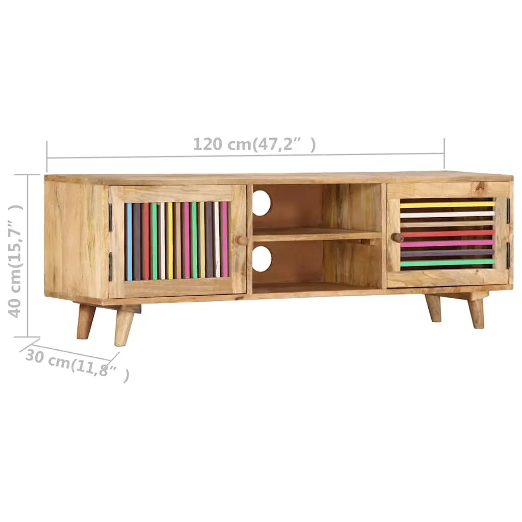 TV Cabinet 120x30x40cm in Solid Mango