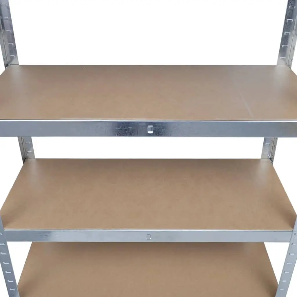Storage Rack Shelf Unit Industrial Brown 5 Piece Set