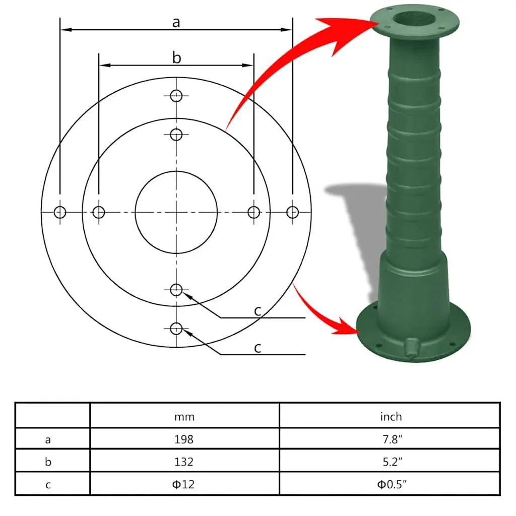 Hand Water Pump with Stand Garden Well Draw Up to 8M Deep Cast Iron Green