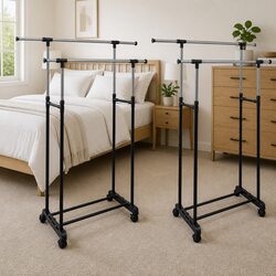 Friendly and Useful Adjustable Clothes Rack Set for You