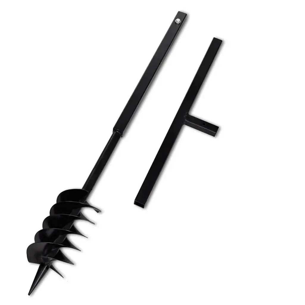 Ground Drill 120mm Steel Auger with Long Handle and 5m Extension Tubes for Soil Aeration