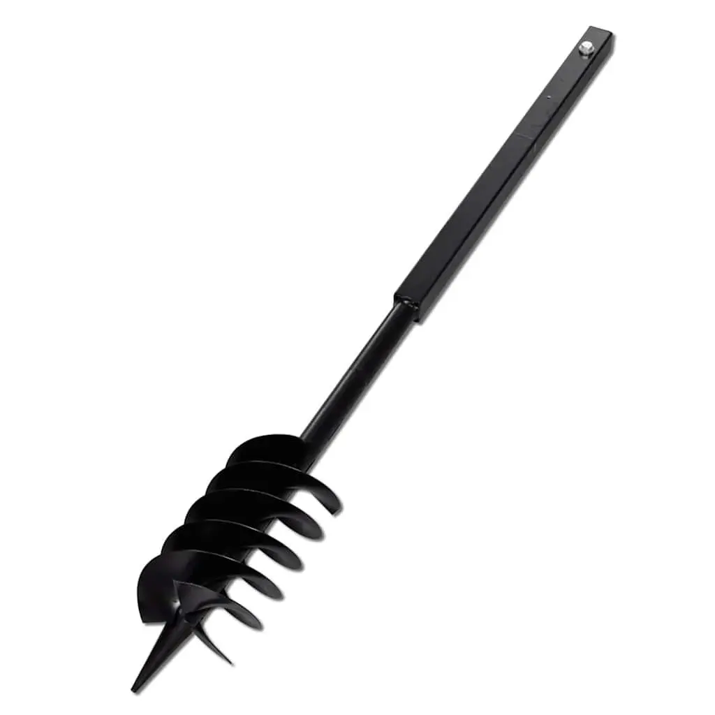 Steel Soil Digging Tool Ground Drill Auger 120mm with 9m Handle Extension Tubes