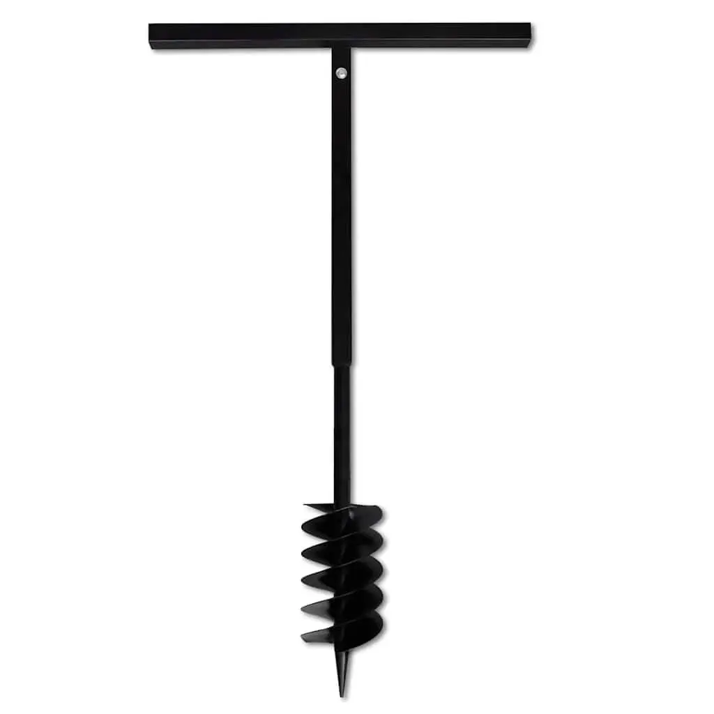 Steel Soil Digging Tool Ground Drill Auger 120mm with 9m Handle Extension Tubes