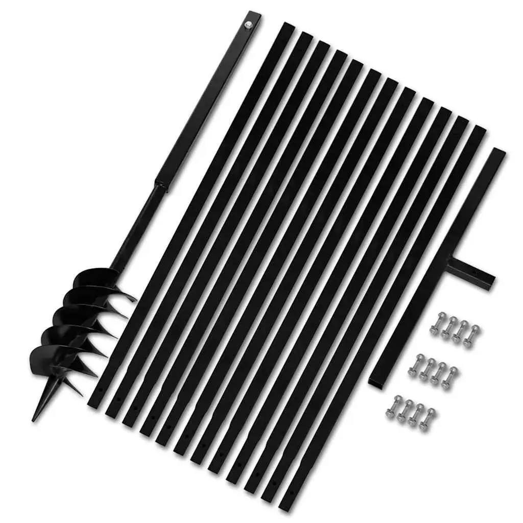 Ground Drill Auger 120mm with Handle Extension Tubes 13m Steel Soil Aerator