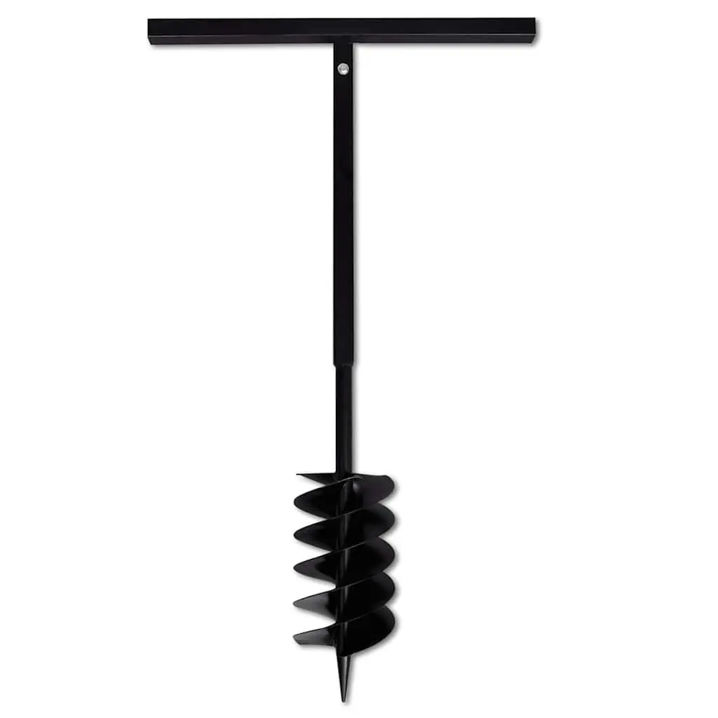 Ground Drill Auger 150mm with Handle Extension Tubes 5m Steel Soil Aeration