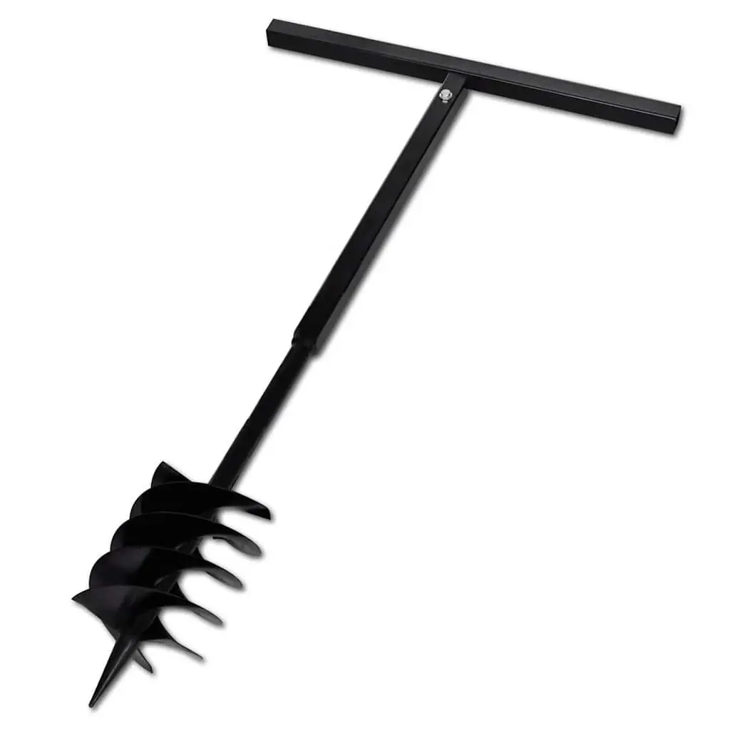 Auger Drill 180mm Ergonomic Handle 9m Extension Tubes Soil Aeration Gardening