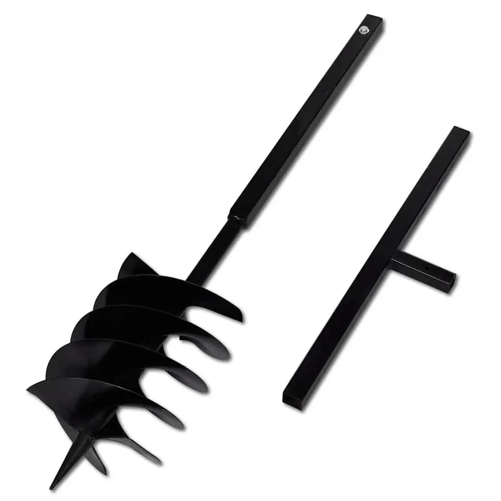 Ground Drill 200mm with Handle and 5m Extension Tubes Steel Auger Soil Aerator