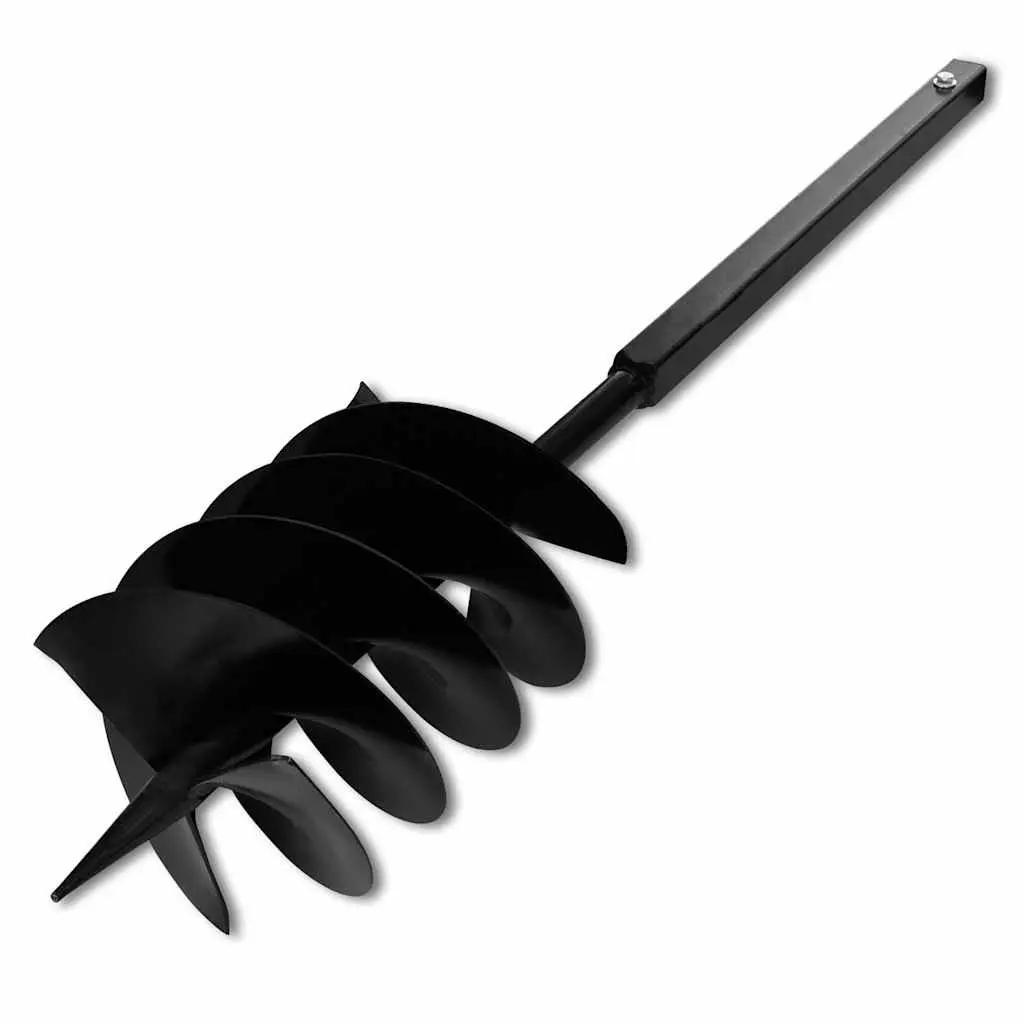 Ground Drill with Handle 200mm Auger Soil Drilling Tool Extension Tubes Steel