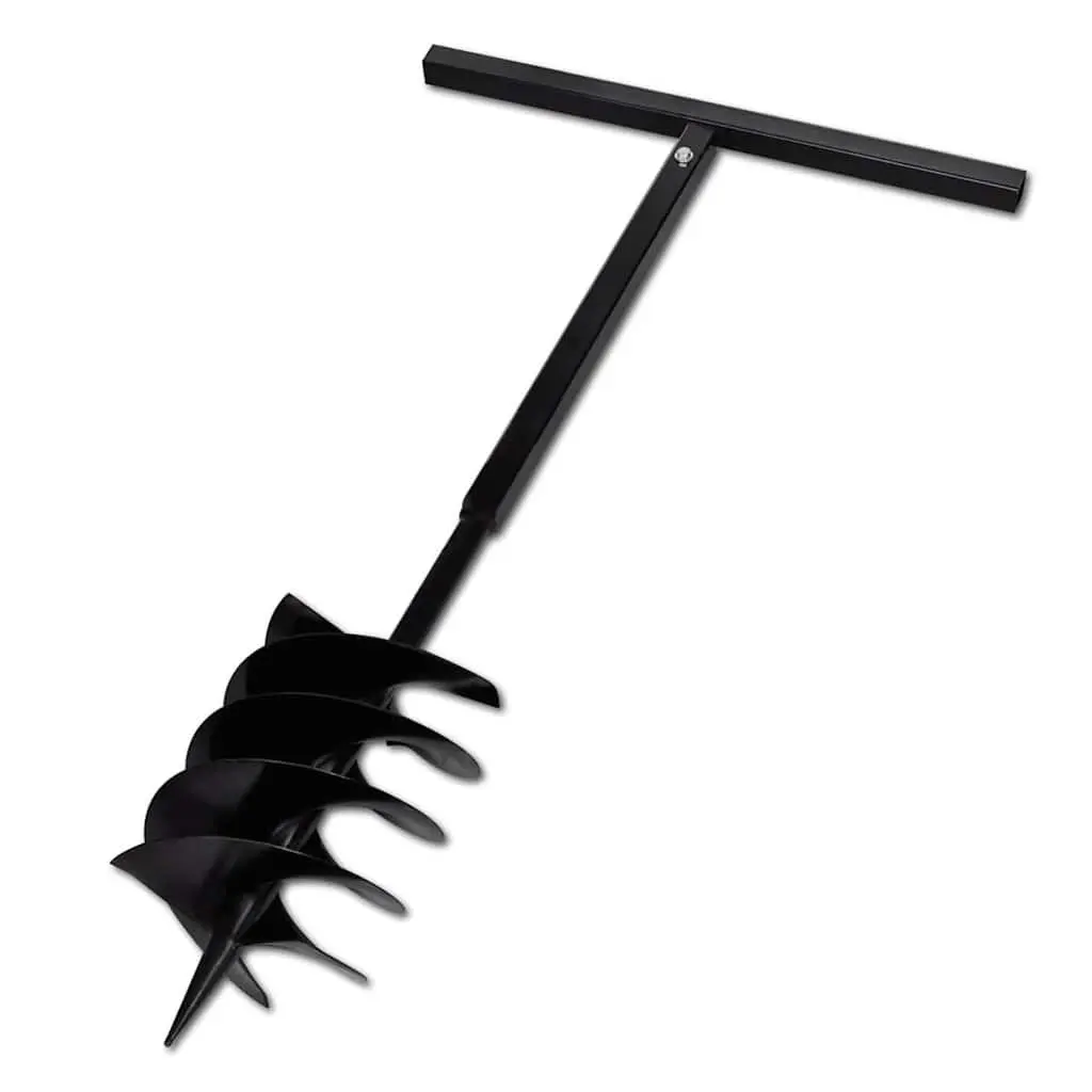 Ground Drill with Handle 200mm Auger Soil Drilling Tool Extension Tubes Steel
