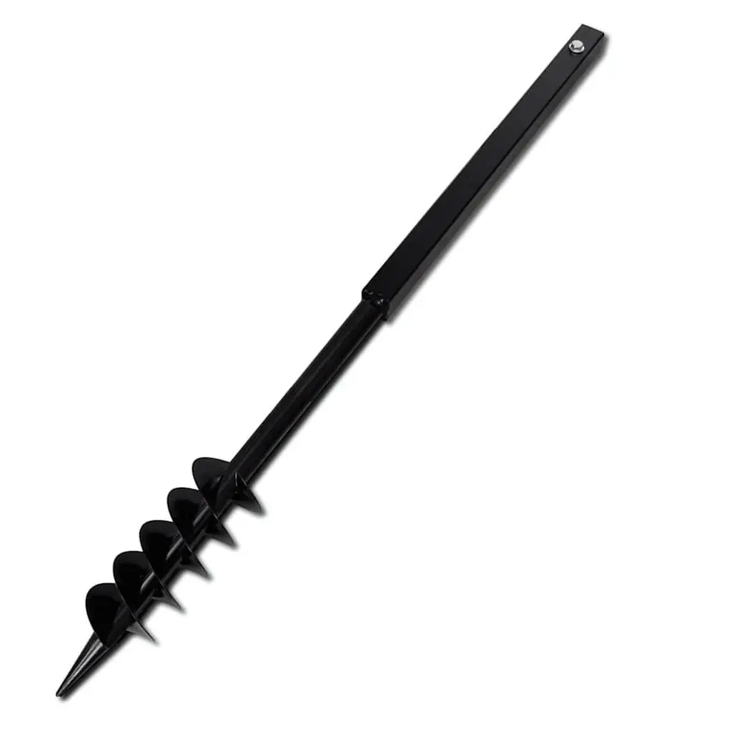 Ground Drill Auger 80mm with Handle and 5m Extension Tubes Gardening Tool