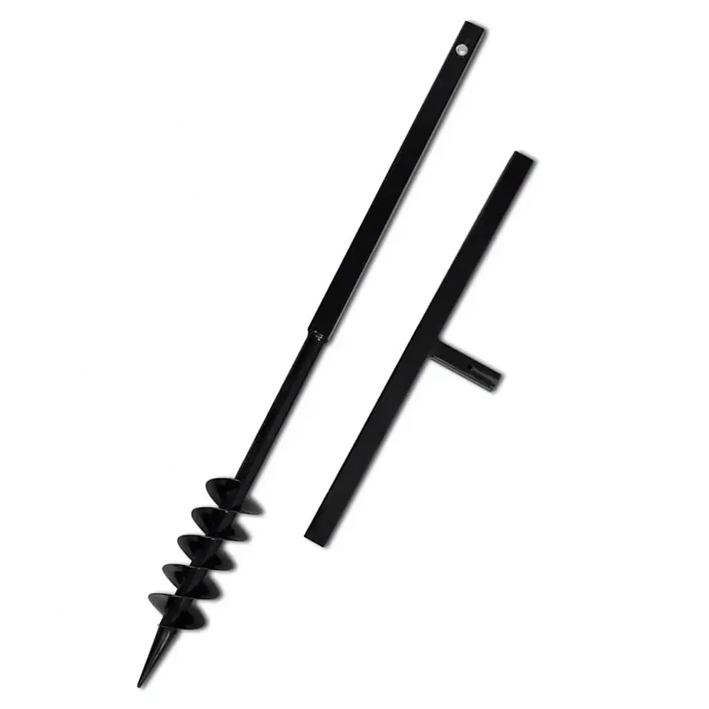Ground Drill 80mm with Handle and Extension Tubes Soil Auger Gardening Digging