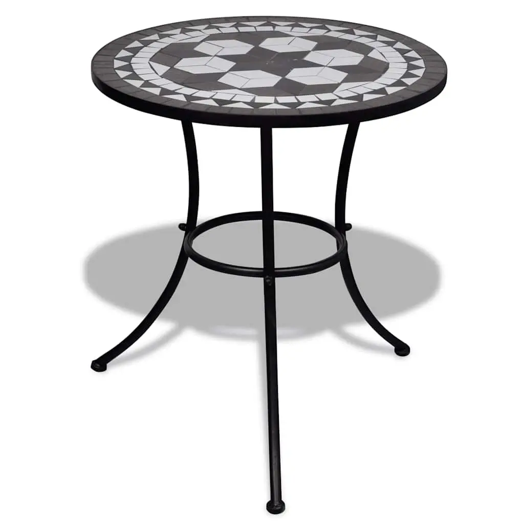 3 Piece Outdoor Bistro Set Ceramic Tile Table Chairs Patio Garden Furniture