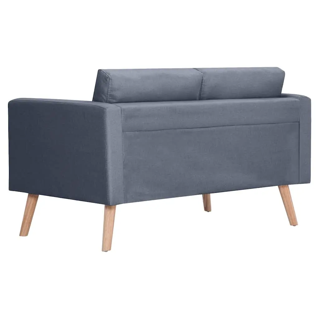 Sofa Set 2-Seater 3-Seater Grey Fabric Padded Cushions Living Room Couch