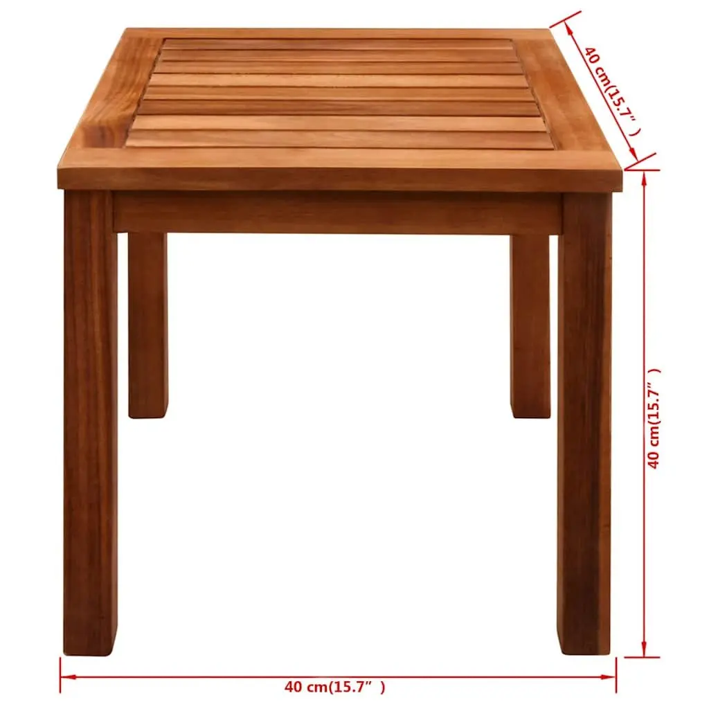 Sun Loungers Set Acacia Wood 2 Pieces with Table Outdoor Garden Patio Furniture