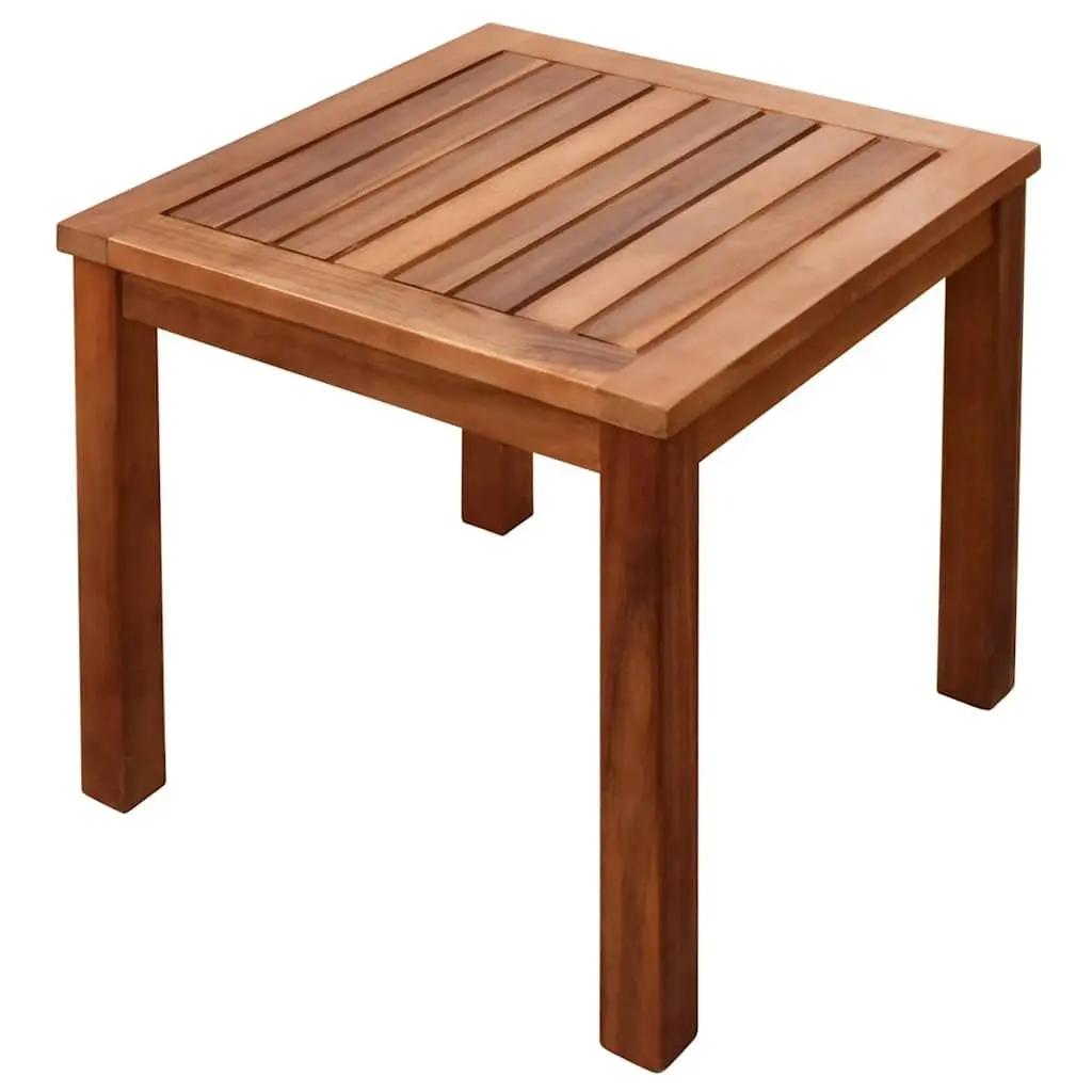 Sun Loungers Set Acacia Wood 2 Pieces with Table Outdoor Garden Patio Furniture