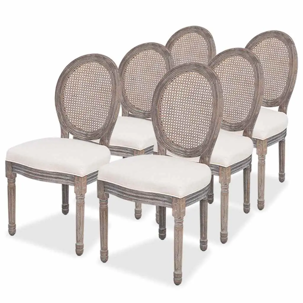6 Cream Chairs