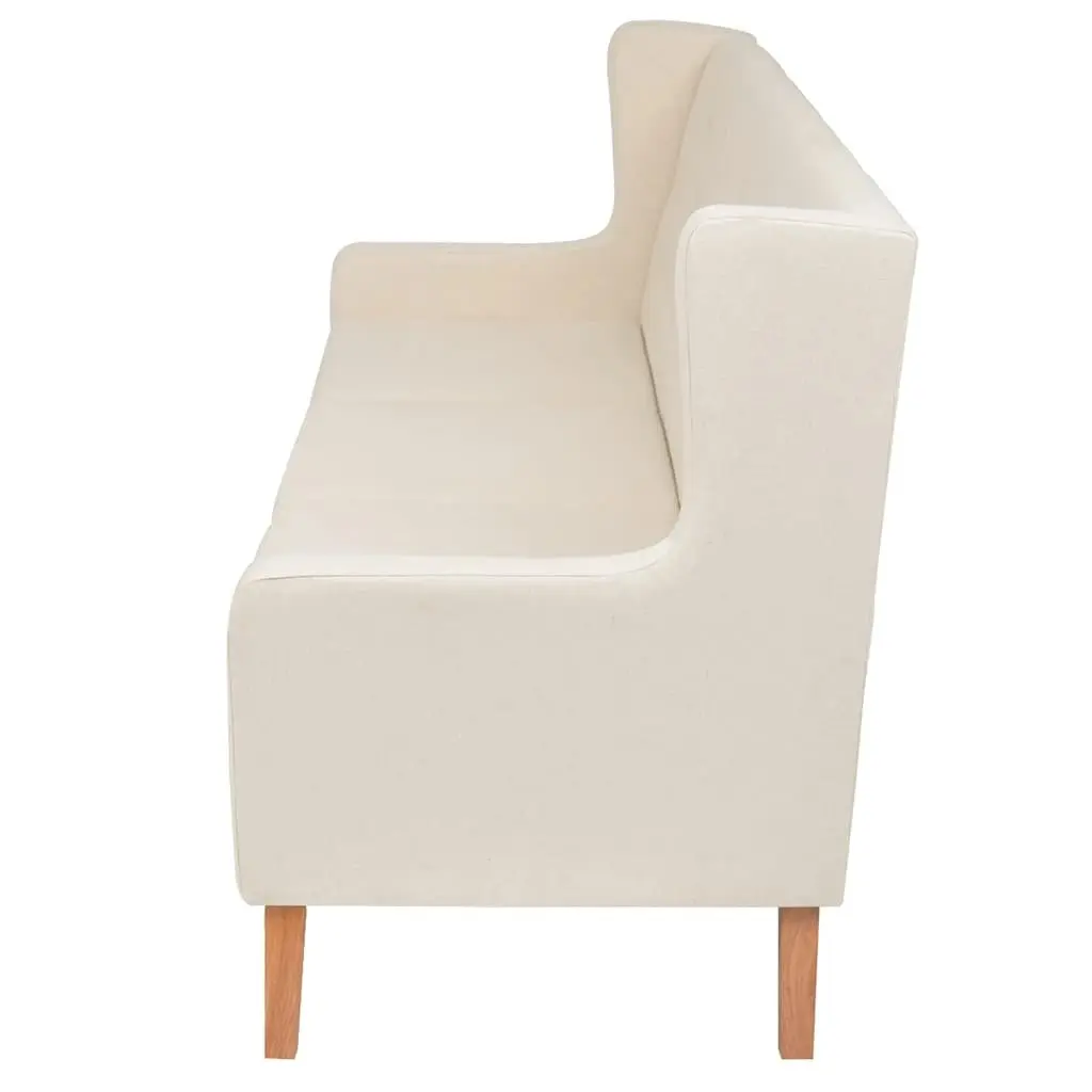 Fabric Sofa Set 2 Pieces White Upholstered 2-Seater 3-Seater