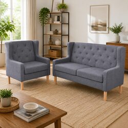 Friendly Grey Sofa Set for Everyday Use