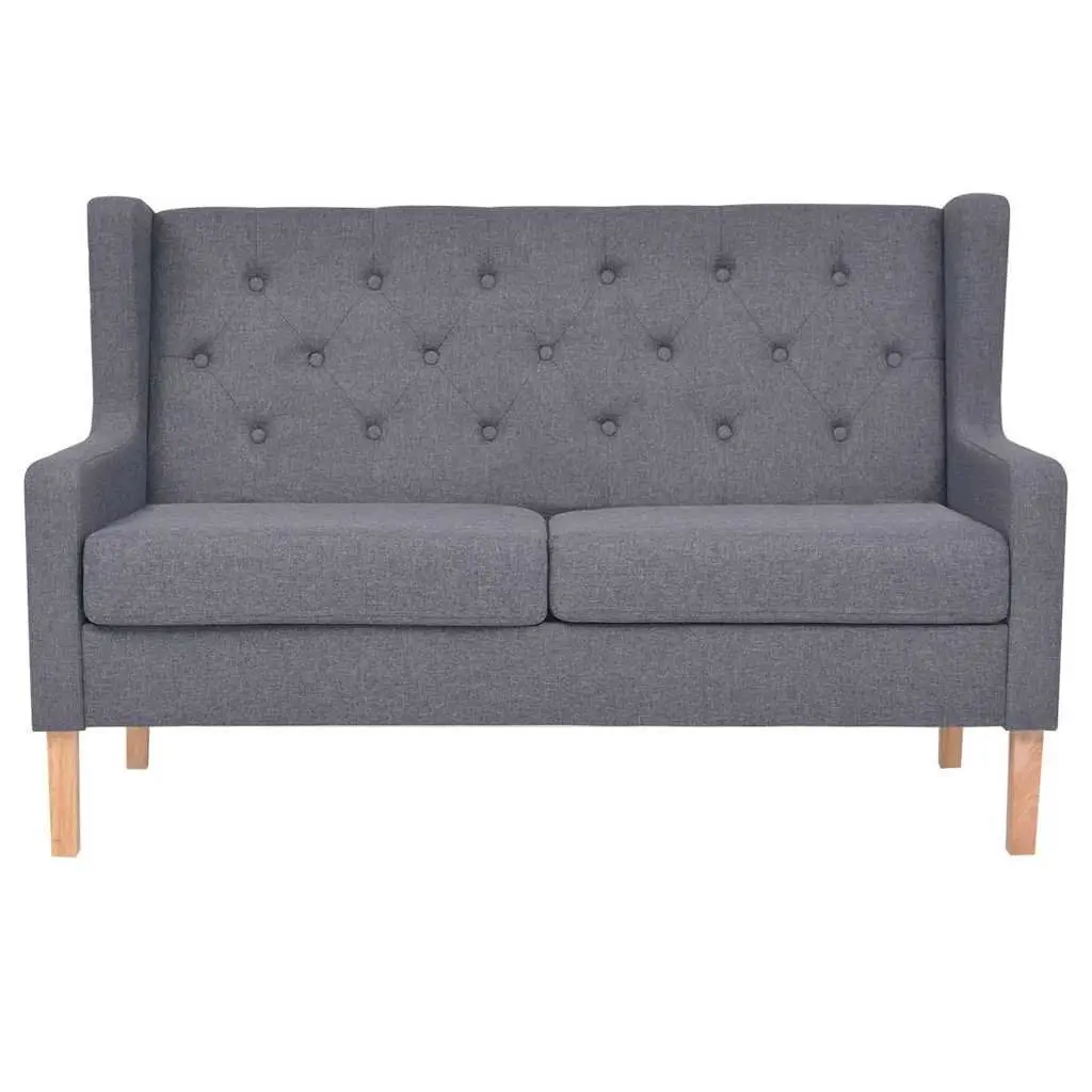 3-Piece Sofa Set Grey Fabric Armchair 2-Seater 3-Seater Living Room Lounge