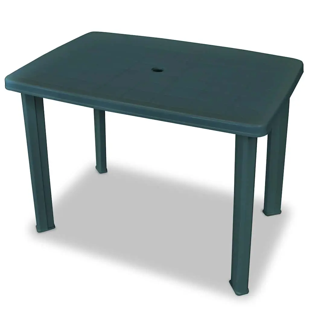 3 Piece Outdoor Bistro Set Garden Patio Dining Table 2 Folding Chairs Green