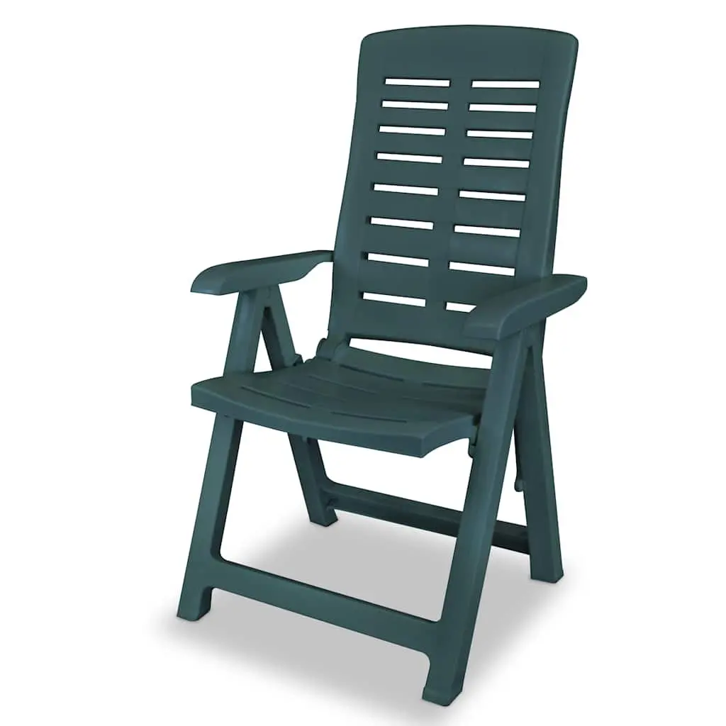 Outdoor Dining Set Folding Chairs Table with Umbrella Hole 7 Piece