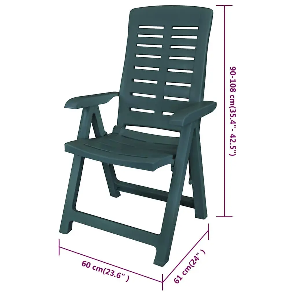 Outdoor Dining Set Folding Chairs Table with Umbrella Hole 7 Piece