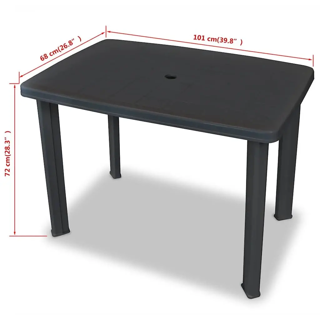 Outdoor Bistro Set Folding Anthracite 3 Piece Garden Patio Dining Table Chairs